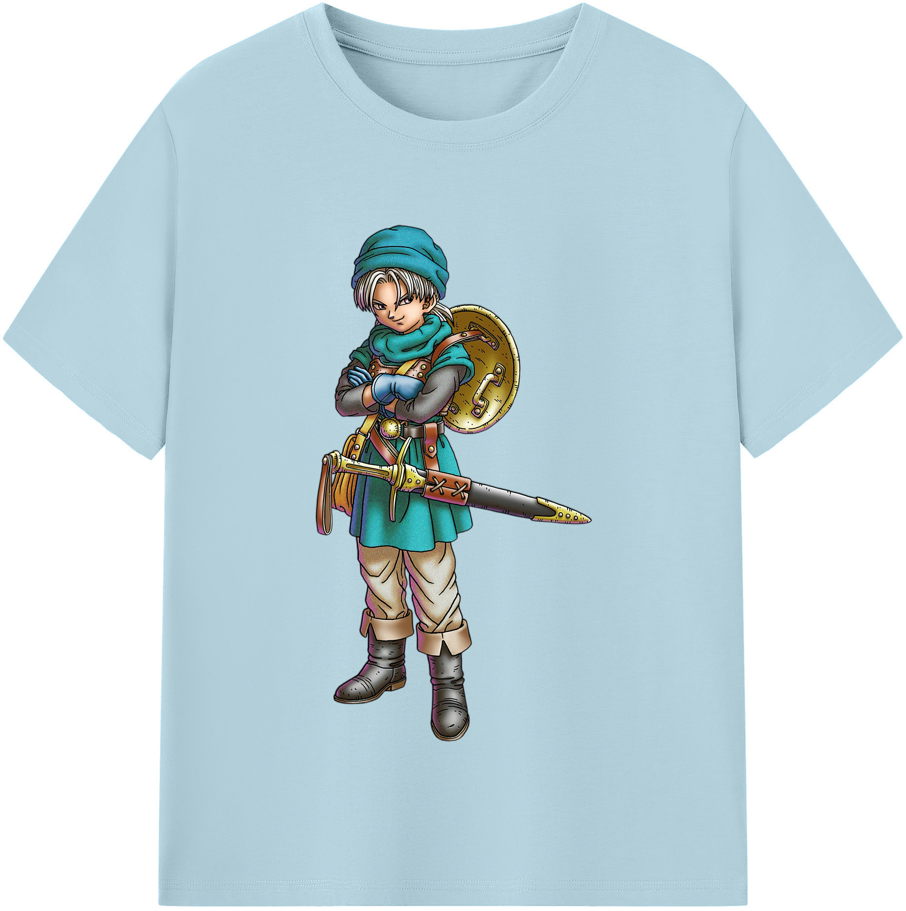 （画像用） ドラゴンクエスト Doragon Kuesuto Dragon Quest 綿100％半袖Tシャツ（フロントプリント）